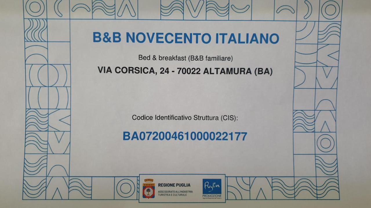 B&B Novecento Italiano Altamura Zewnętrze zdjęcie